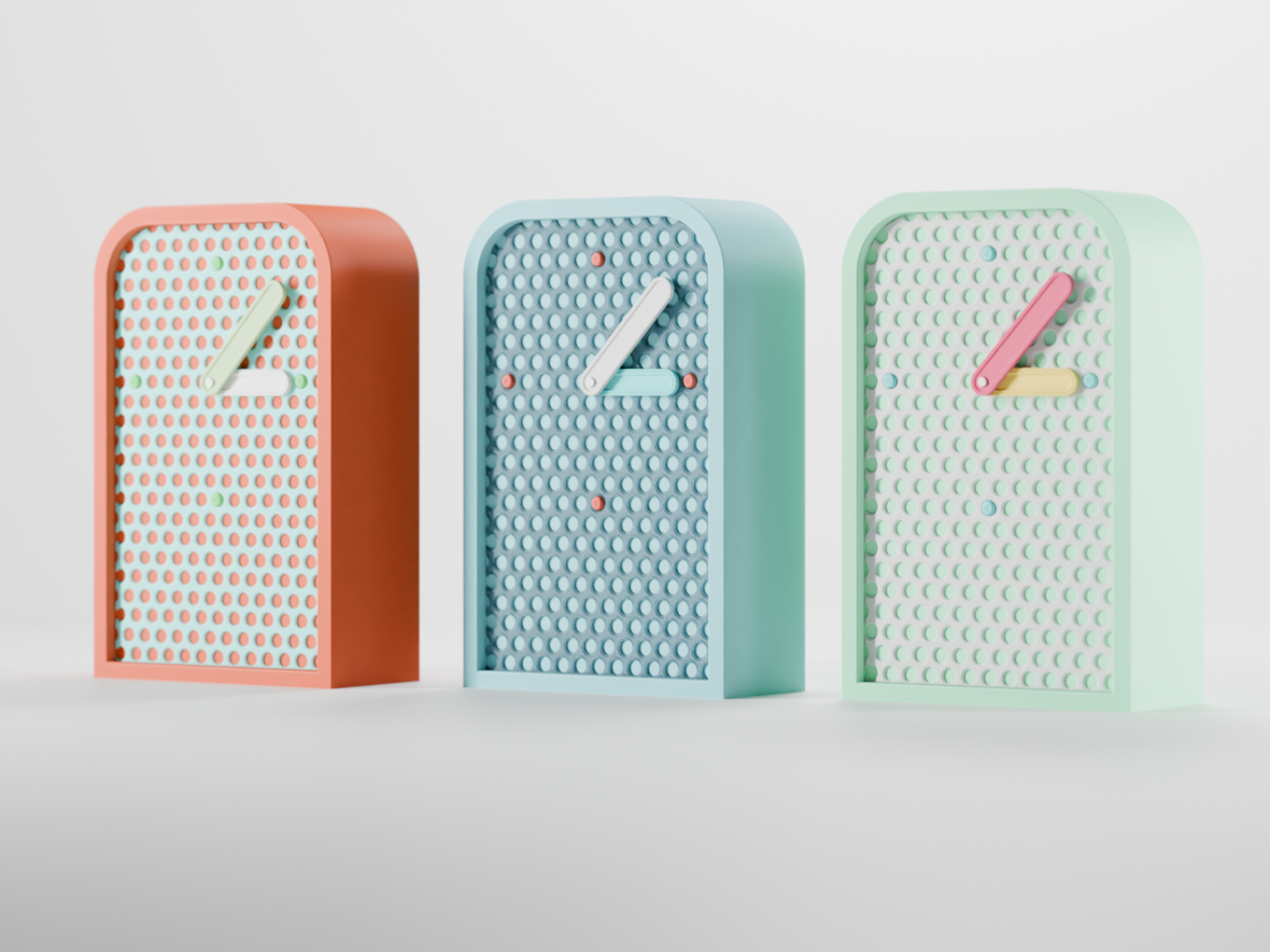 Aesthetic Modern Mesh Clock. 