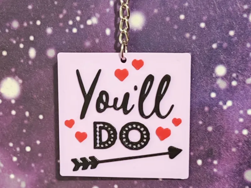 You'll Do funny valentines keyring keychain