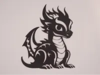 Silhouette de bébé dragon — photo 2