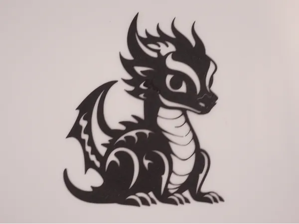 Silhouette de bébé dragon