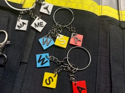 Fire Department Unit Designations Keychains