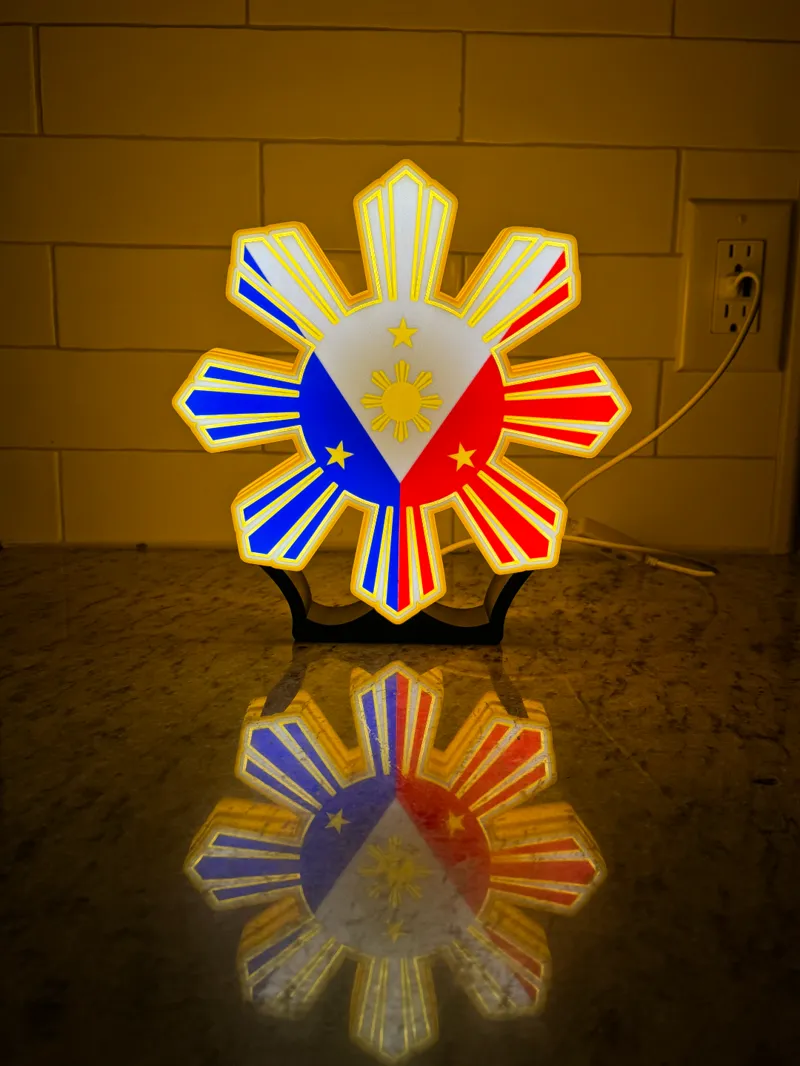 Filipino Flag Light Box