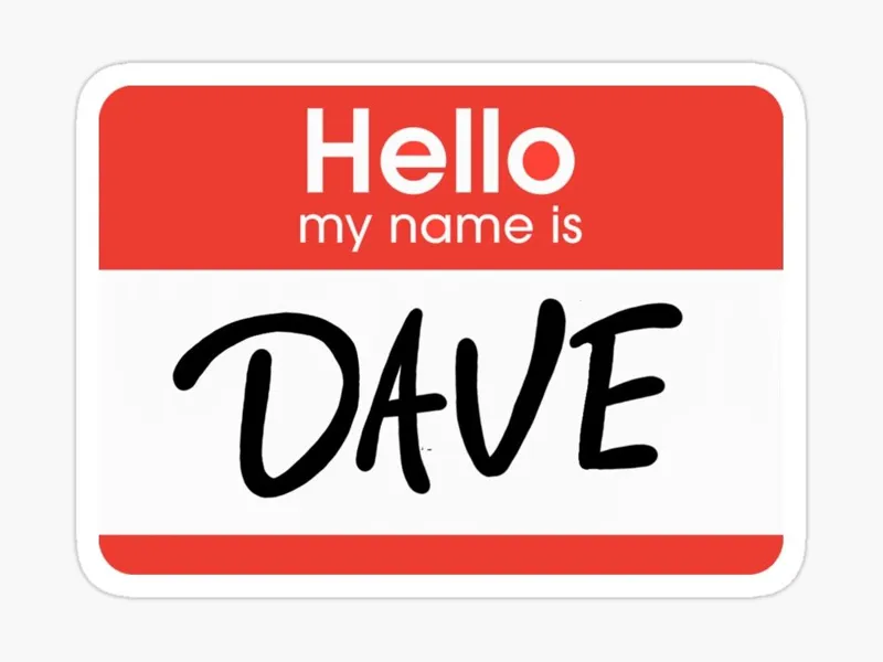 Gafete "My name is Dave" The Office