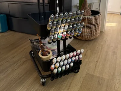 Army Painter Rack for Ikea Raskog Trolley
