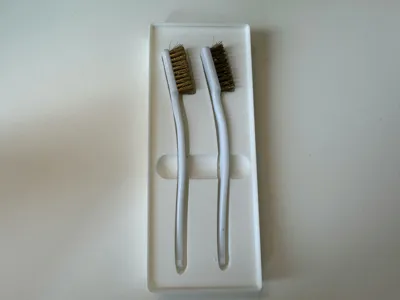 Gridfinity dual brass brush - 2x5 - 2.4u