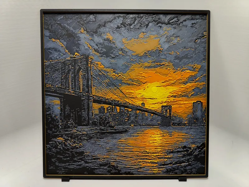 Brooklyn Bridge Sunset - Hueforge