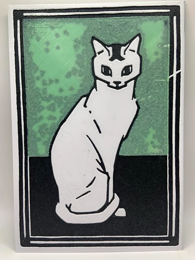 Sitting cat (1917) by Julie de Graag (1877-1924)