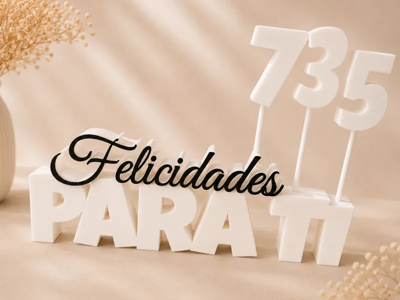 Felicidades Personalisierter Geburtstagsaufsteller