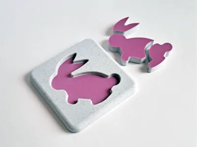 Montessori Bunny Rabbit Puzzle Education Toy Kids