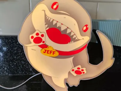 Jeff the land shark light box