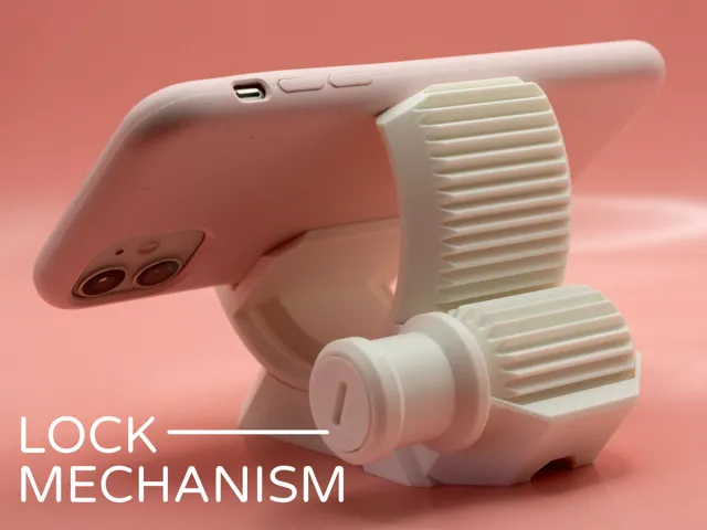 Gear Phone Stand Lock by Pork3D.com