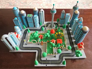 Clicky City - A Magnetic Tile Based City Diorama