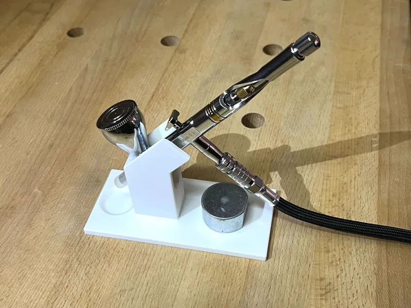 Airbrush Ständer mit 19mm Bankhaken Fixierung