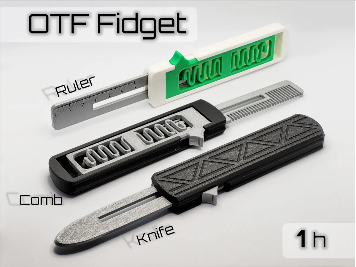 Özel Tasarım Çok Fonksiyonlu Alet: Ölçer, Çelik Katlanabilir Bıçak ve Tarak Süs