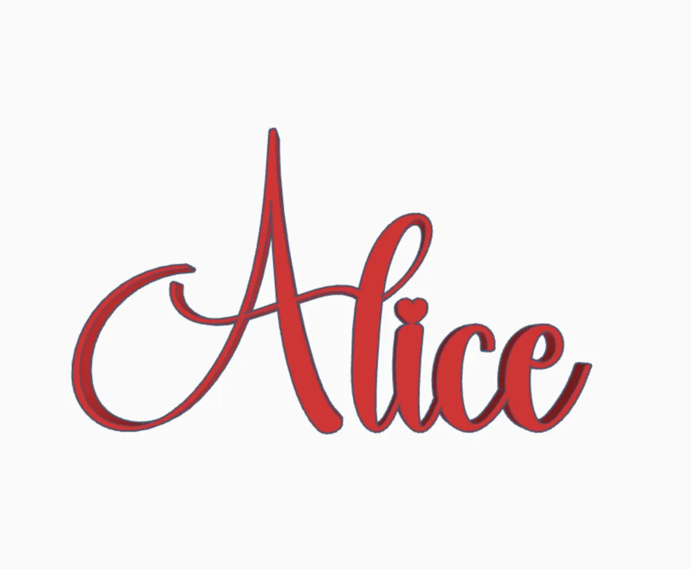 ALICE name names ornament nameplate by meetoo333 MakerWorld: Download ...
