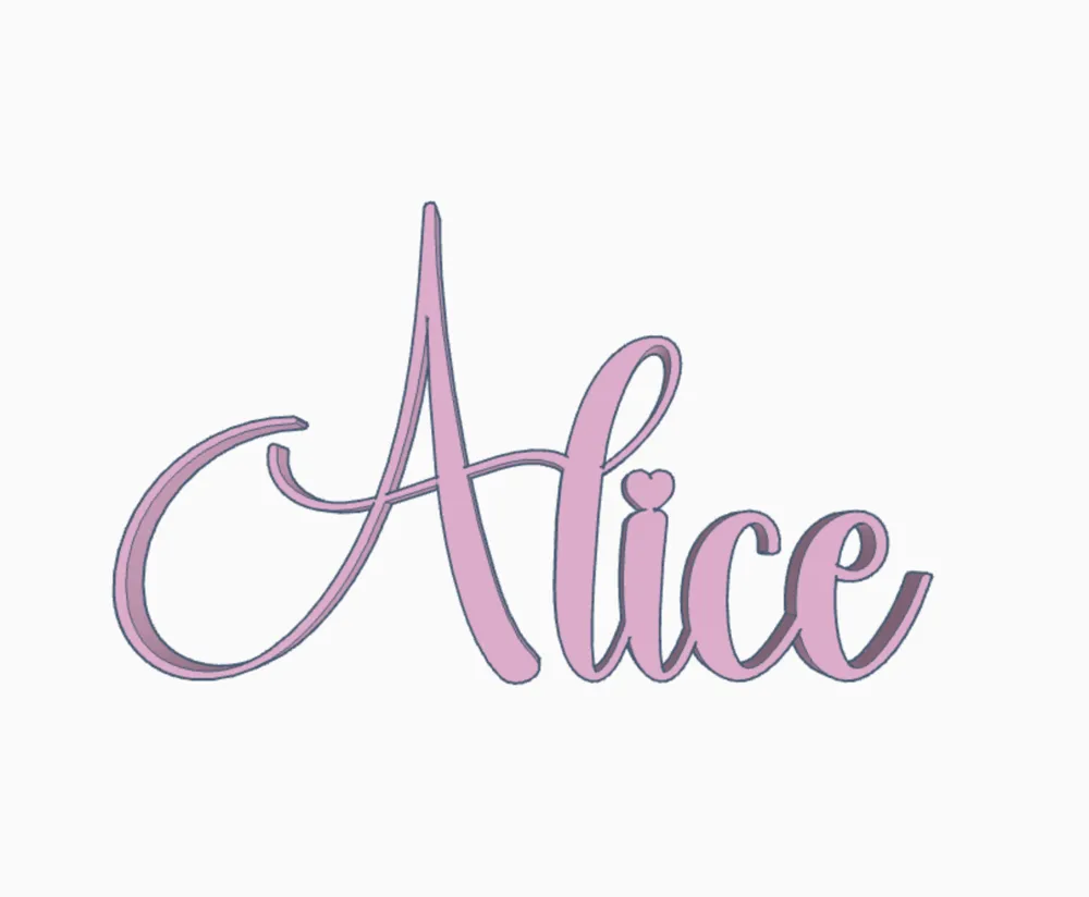 ALICE name names ornament nameplate by meetoo333 MakerWorld: Download ...