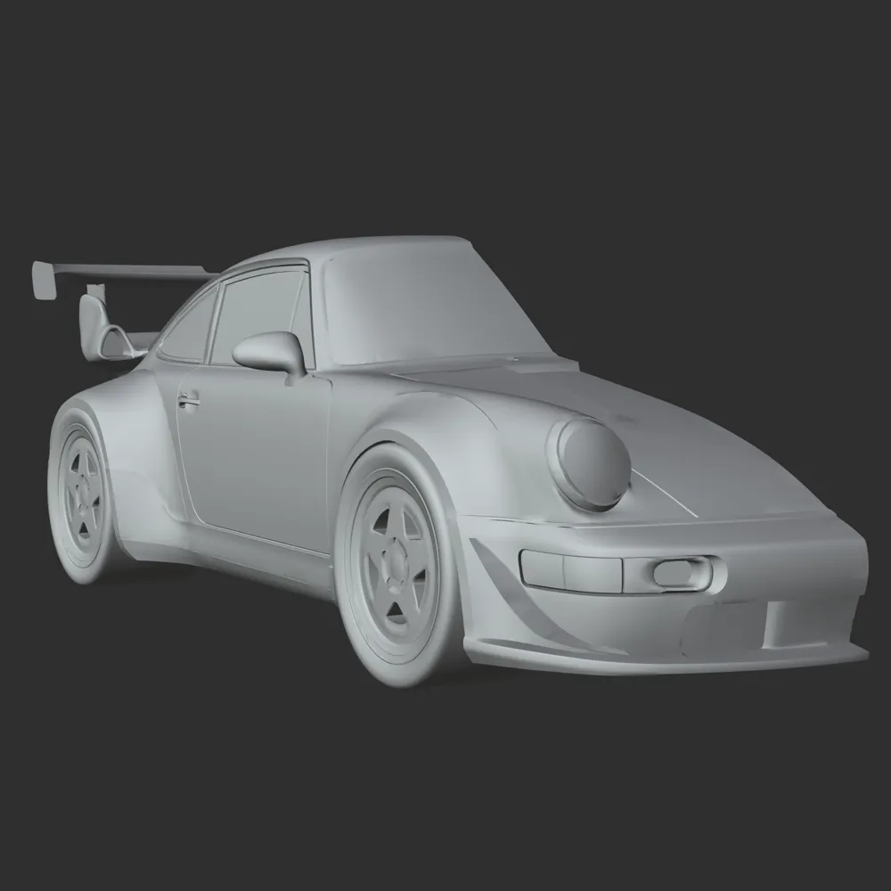 RWB Porsche 911 Turbo Wall-mounted - Free 3D Print Model - MakerWorld