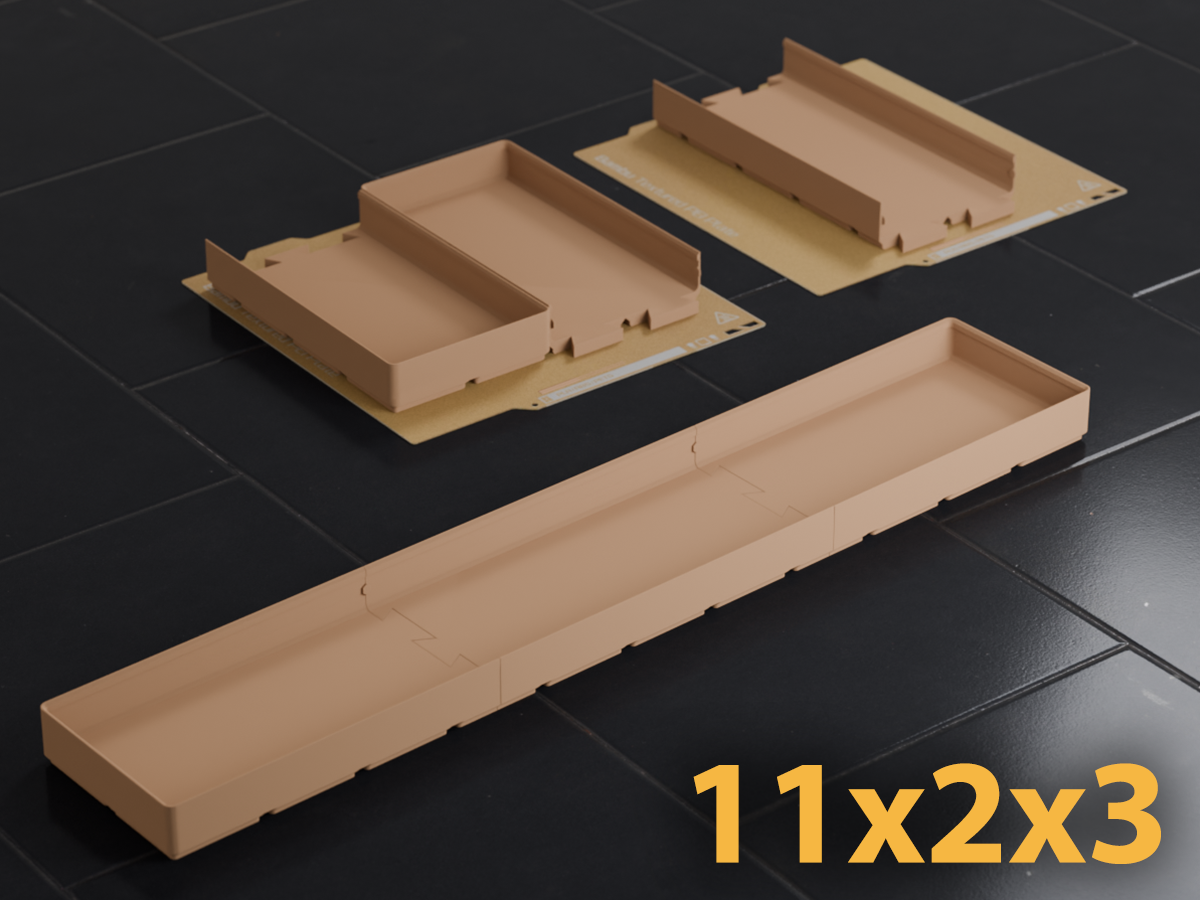 Gridfinity 11x2 Bin 3U A1 Mini Dovetail Split Fit
