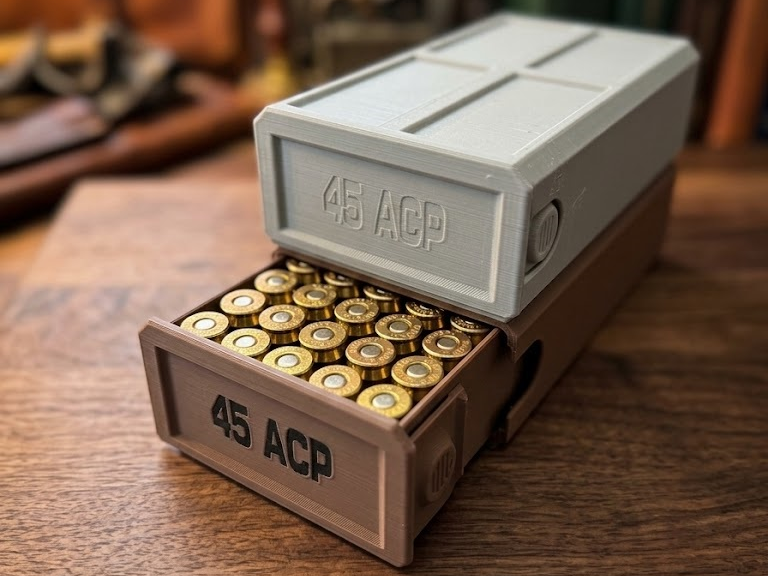 Miniatura 1 do modelo 3D Stackable Ammo Box -45 ACP