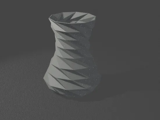 Jarrón spiral-lowpoly