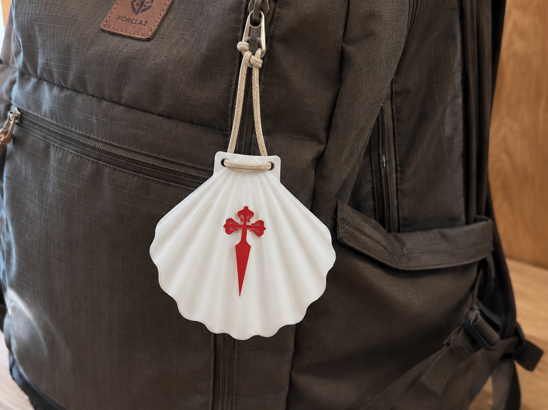 Pilgrim Scallop Shell Keychain-Camino de Santiago