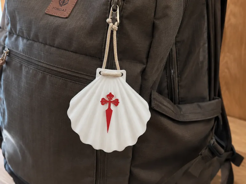Pilgrim Scallop Shell Keychain-Camino de Santiago