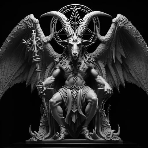 Baphomet Grayscale (200x200 HF)