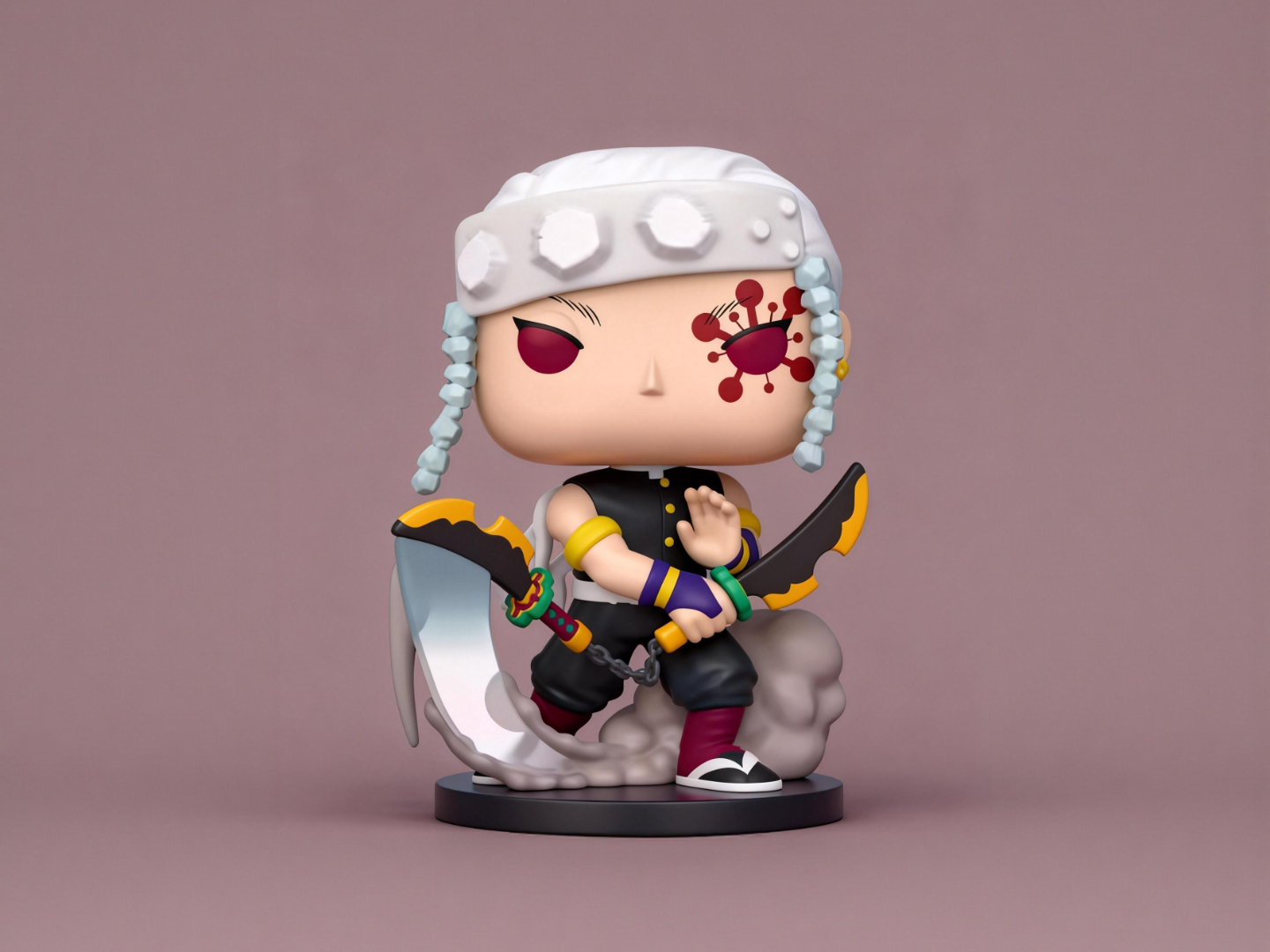 宇髄天元-鬼灭之刃动漫周边手办-Funko丰高POP涂色玩具