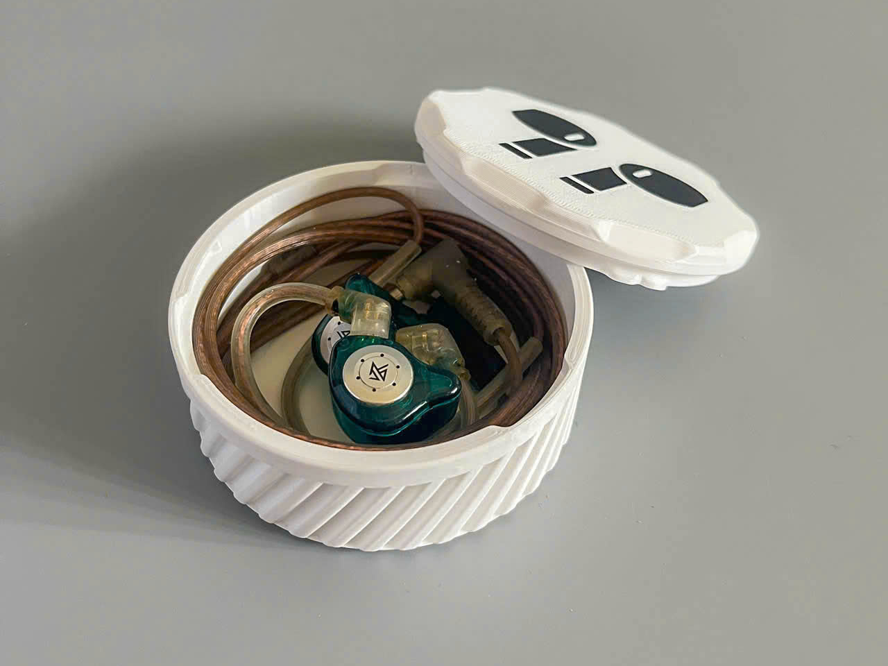 Compact Twist-Lock Storage Box for In-Ear Monitors