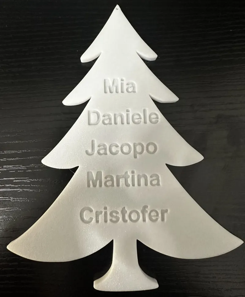 Albero di Natale con nomi personalizzabili