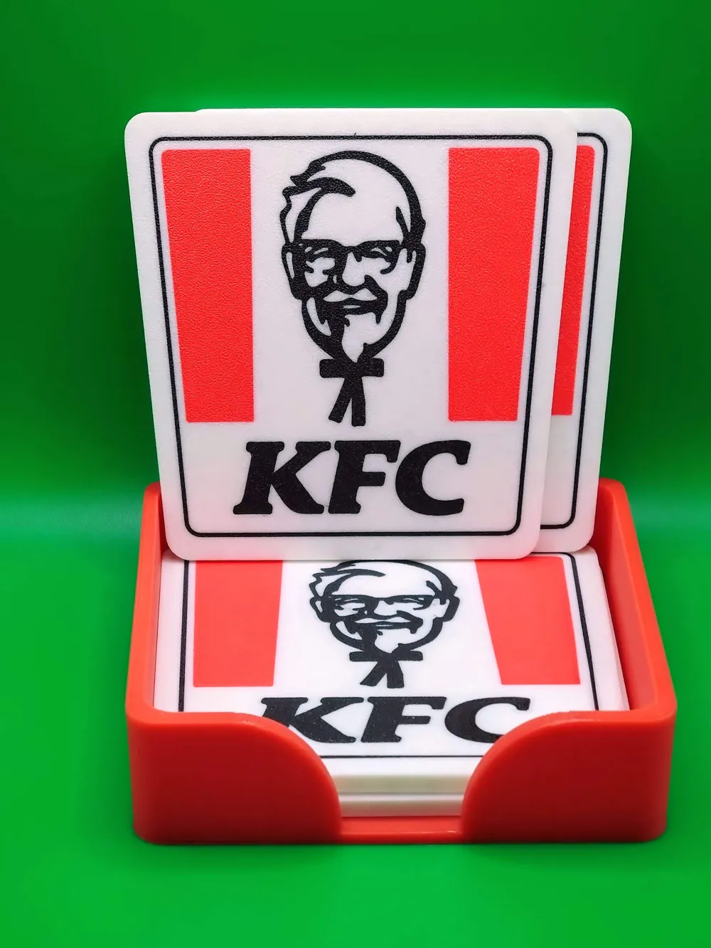 KFC coasters with box - Free 3D Print Model - MakerWorld