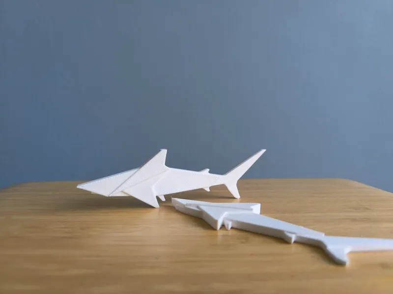 Tiger shark - low poly shark magnet
