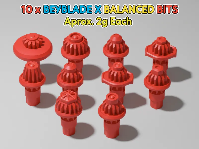 10 Beyblade X Balance Bits - Versatile Master Pack