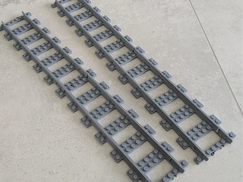 Legos train tracks filament efficient