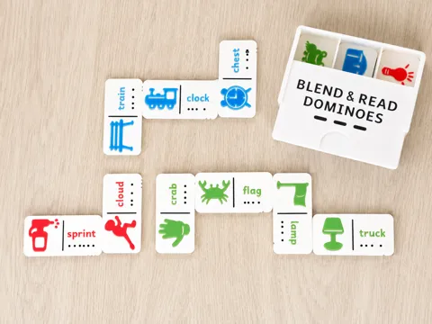 Modelo para impresión 3D: Blend & Read Dominoes – 3-Level Phonics Game — referencia de MakerWorld