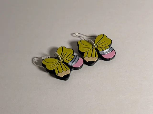 Pencil Bow Earrings