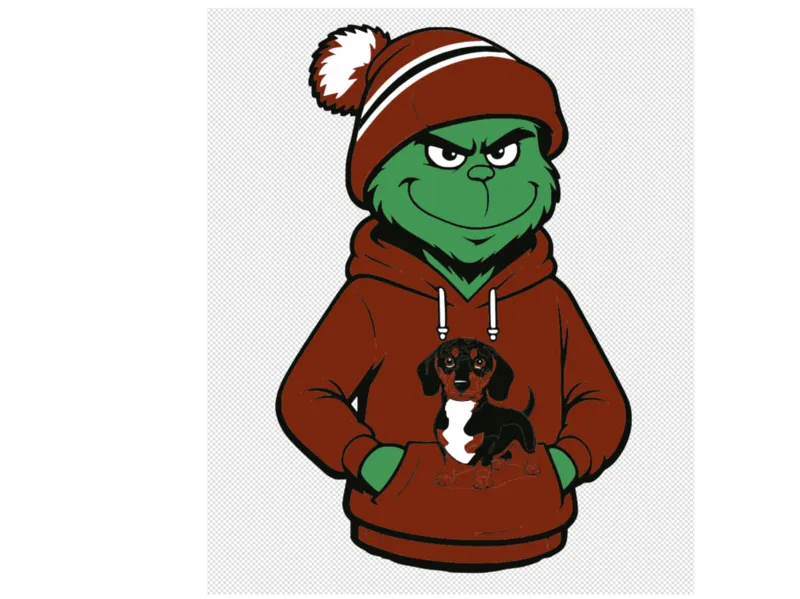 Grinch Dachshund Ornament