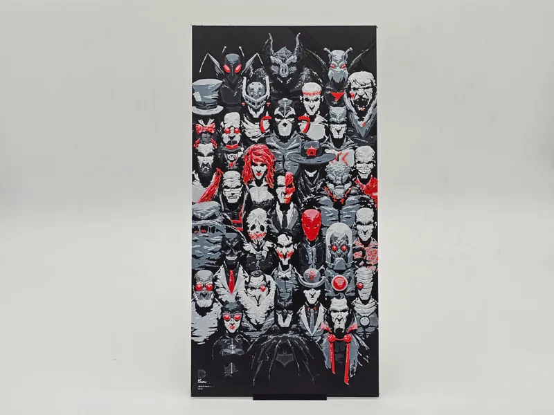 Batman All Villains in red Hueforge