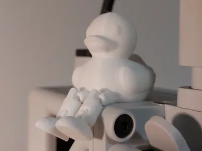 Tiny Rubber Duck with flexi articulated legs