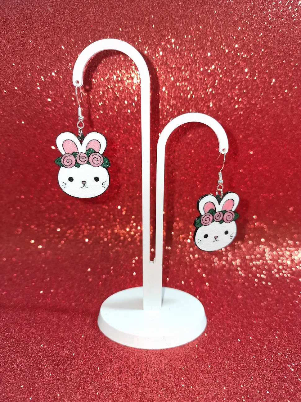 Pretty bunny earrings view 3