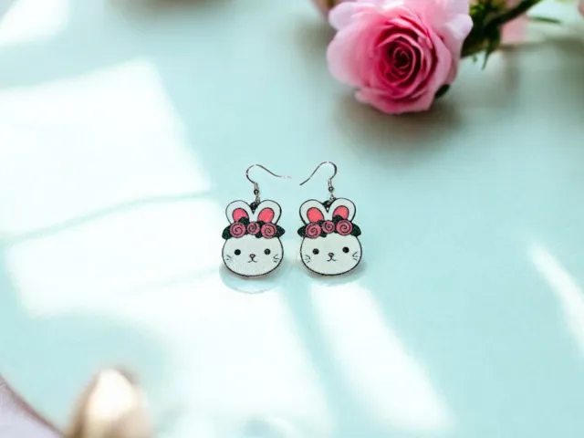Pretty bunny earrings