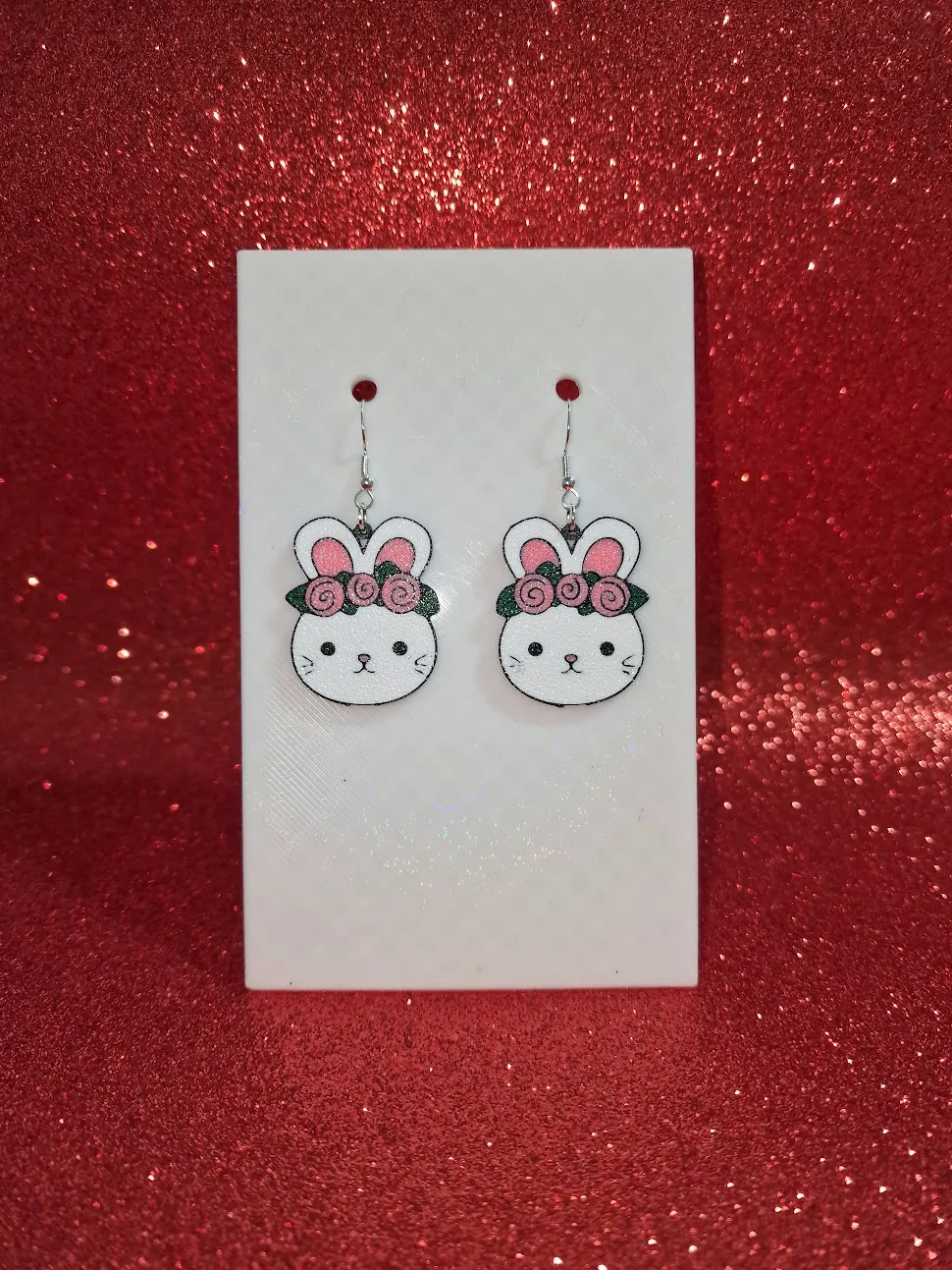 Pretty bunny earrings view 2