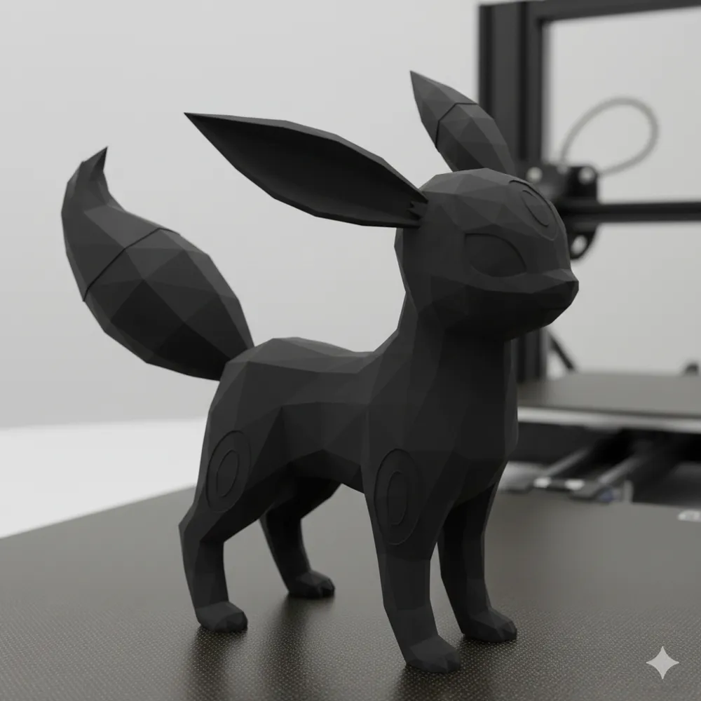 Umbreon low poly - Free 3D Print Model - MakerWorld