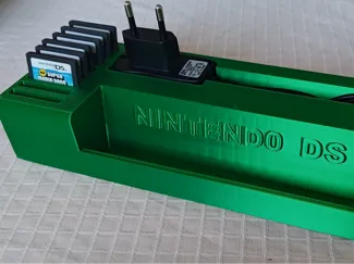 Nintendo DS XL stand with cartridge storage