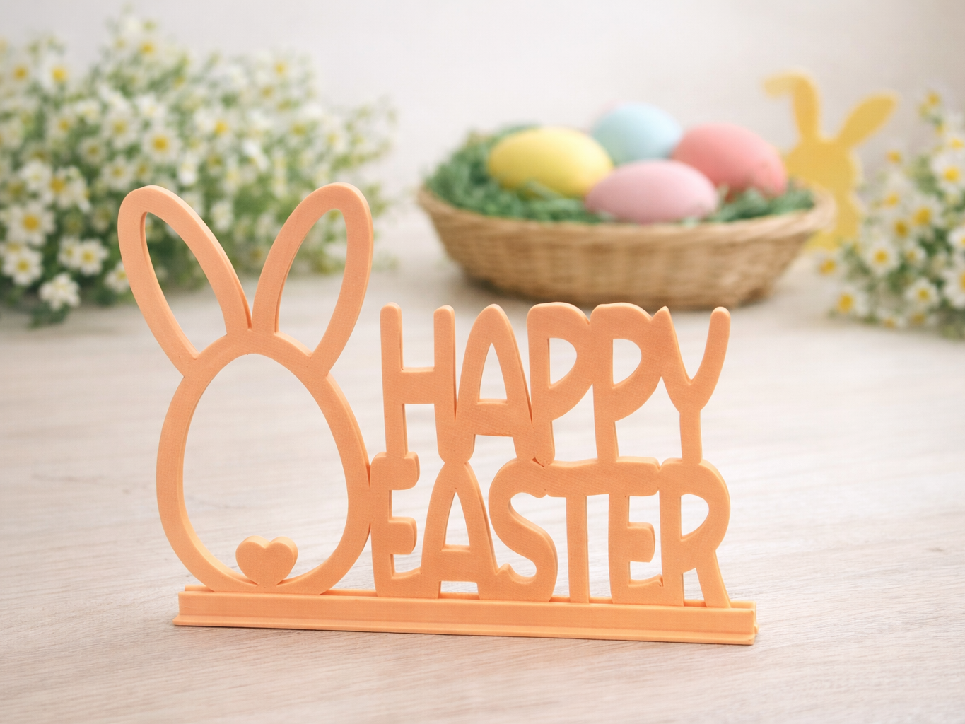 Easter Table Decor – Bunny Silhouette Sign