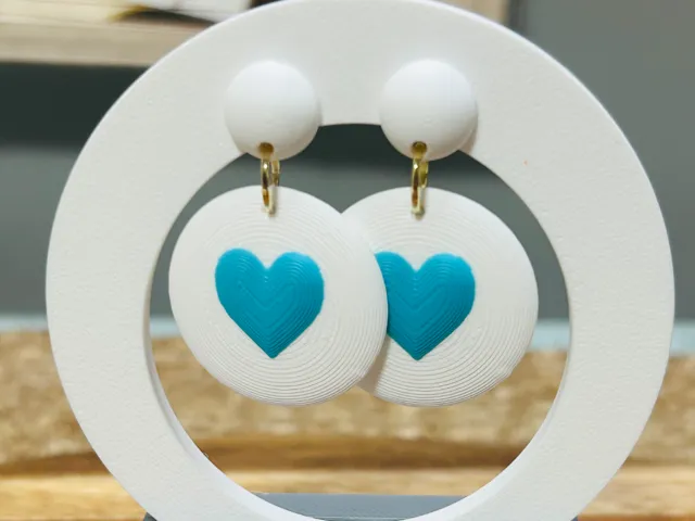 Round Heart Earrings