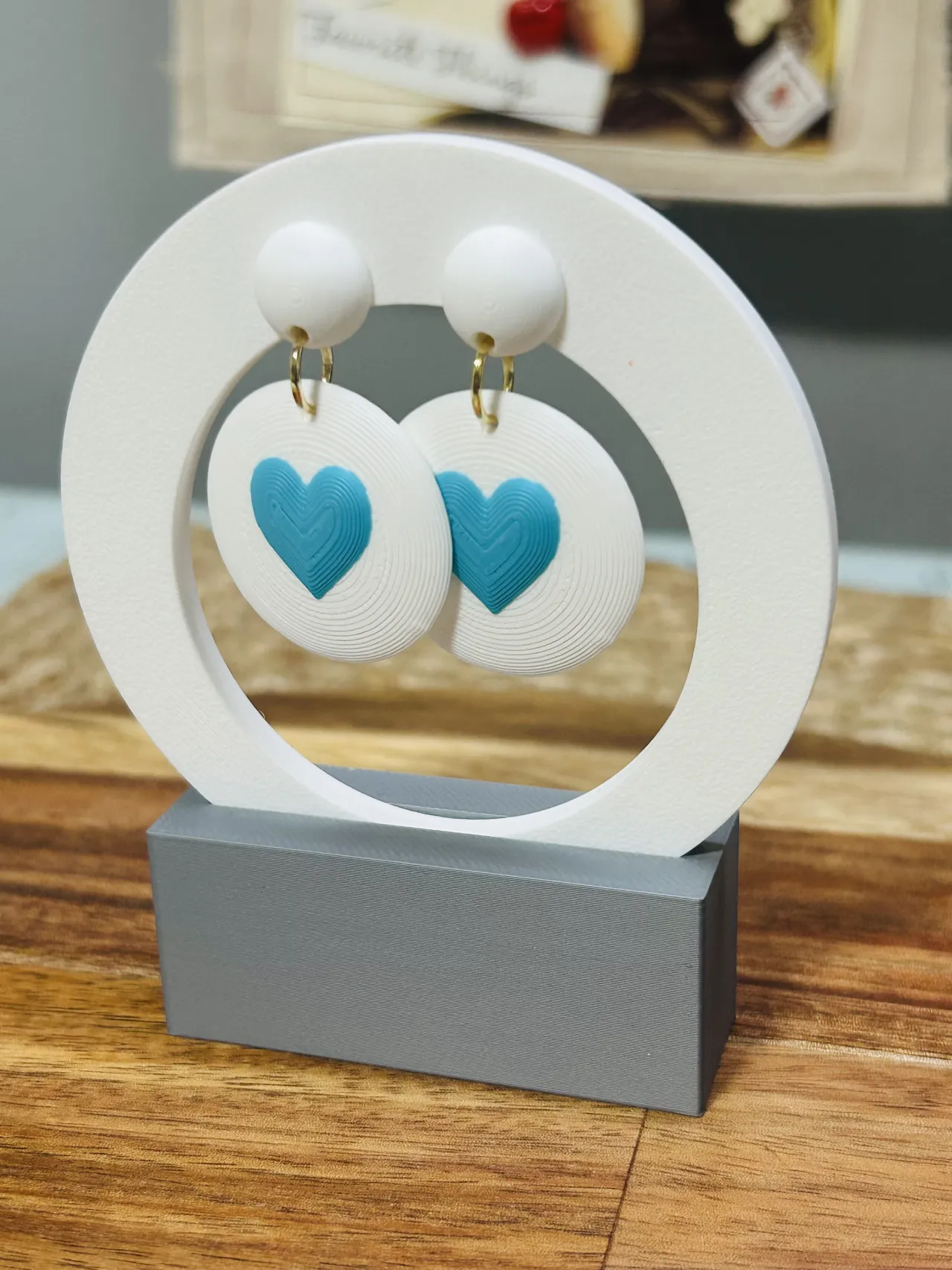 Round Heart Earrings view 4