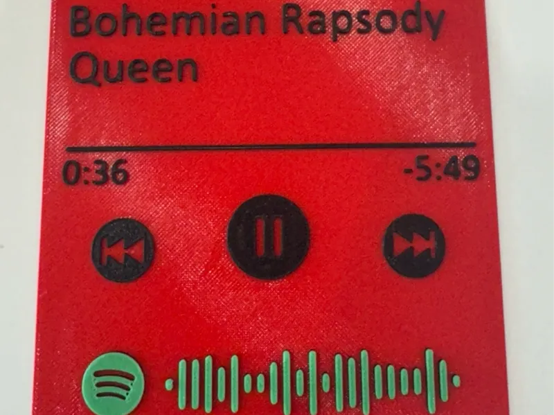 Targhetta Queen Bohemian Rapsody Spotify