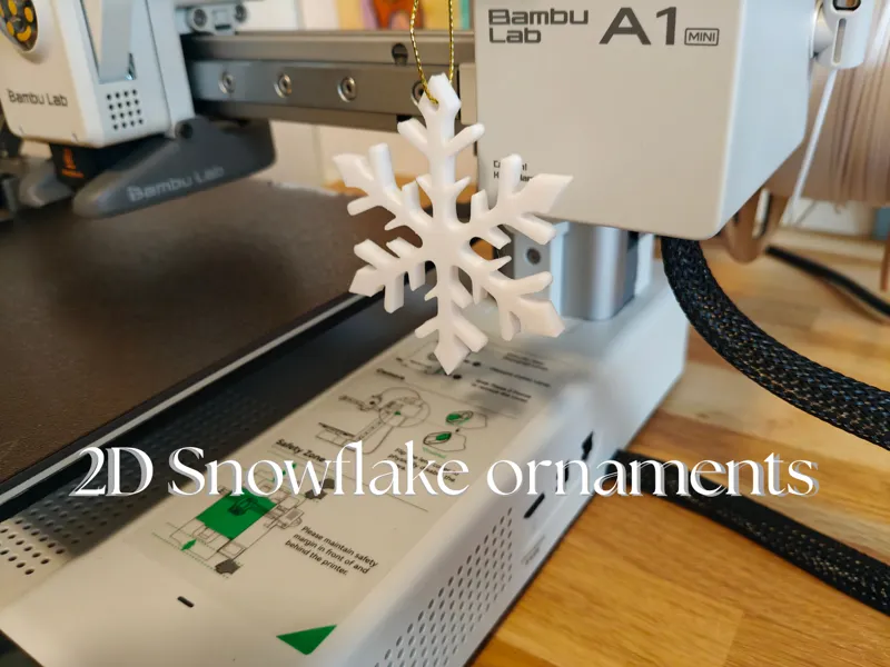 2D snowflake ornaments