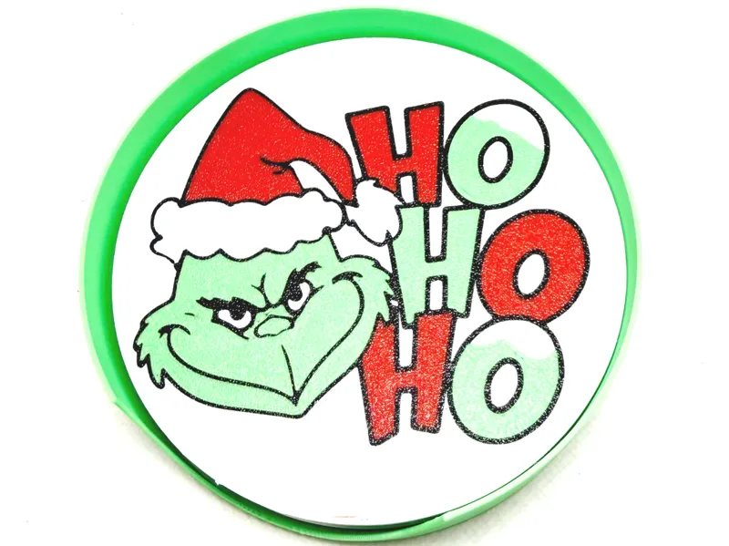Grinch coasters and holder
